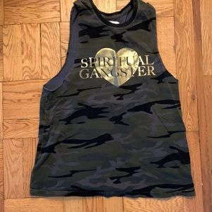 Spiritual Gangster Camo Tank Size Small S EUC